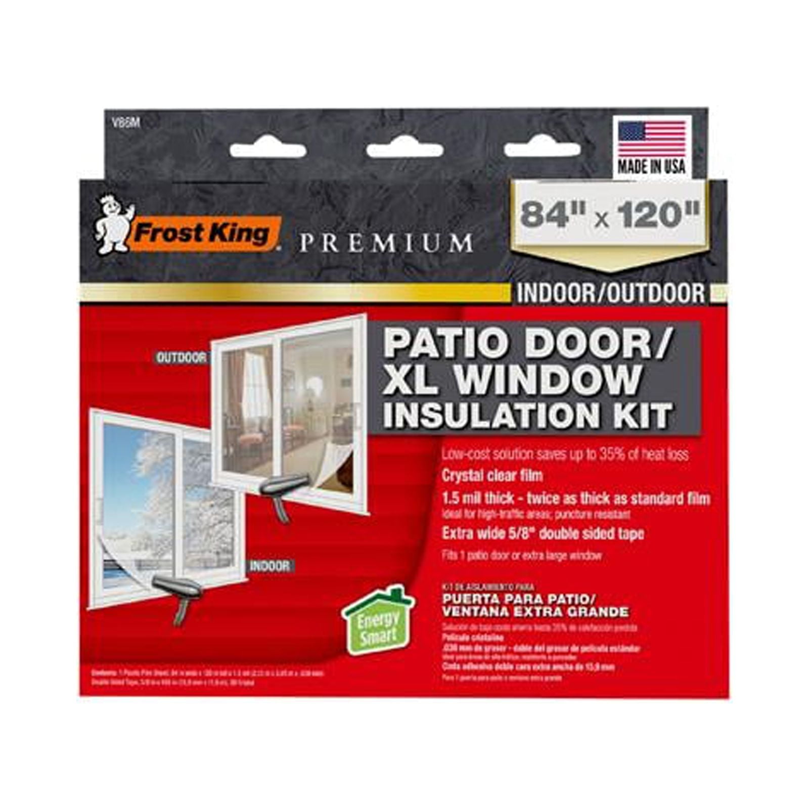 Frost King Shrink Film Window Insulation Kit For Patio Door Or Picture Windows-P (並行輸入品) Frost-King-V86M-Patio-Door-