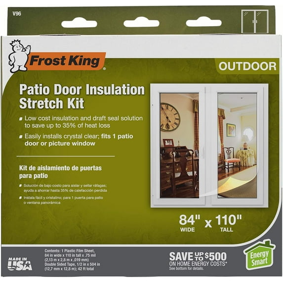 Frost King V96H 84" x 110" Outdoor Patio Door Insulation Kit - Quantity of 2