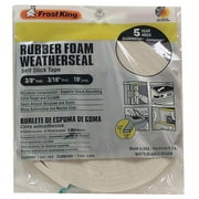 Frost King Weather Seal,Rubber Foam, White, 10 ft L R538WH