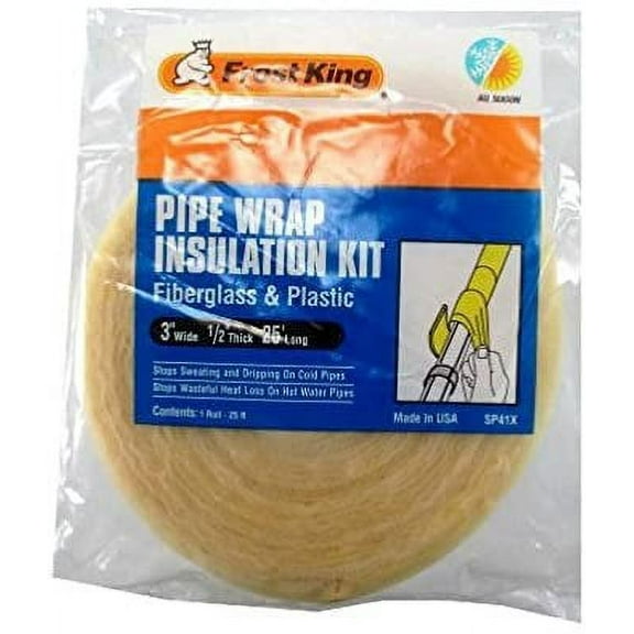 Frost King Pipe Insulation - Thick Frost Buddy - 3" X 1/2" X 25', Multicolor