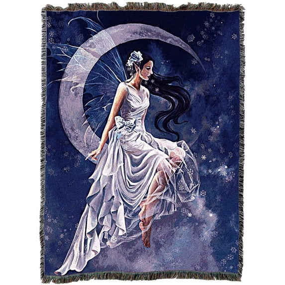 Frost Moon Tapestry Blanket