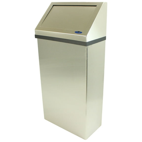 Frost Stainless Steel Wall Mount Trash Can W/Spring Load Lid 11 Gallon