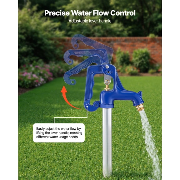 Frost Proof Yard Hydrant,3.22FT Freeze-Proof Outdoor Faucet with 12"Bury Depth,3/4"NPT Pipe Connection&3/4"NH Hose Coupling,No Lead Freezeless Hydrant for Yard Garden Farm Irrigation