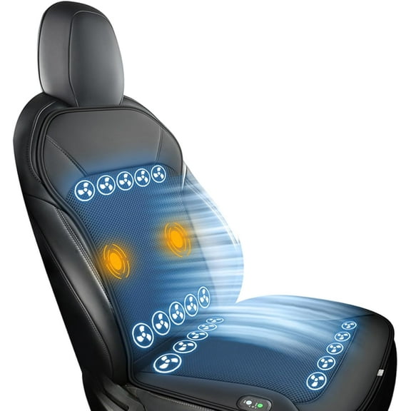 Frost Seat - Frost Seat Covers, Frostseat Cooling Car Seat Cover with 12 Fan & 6-Mode Massage, Automatic Start-Stop, 12V-24V Ventilated Cooling Car Seat Cushion for Car SUV Truck Universal Fit (24V)