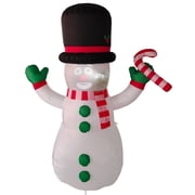 FrostByte Inflatable Talking Animated 7 Foot Snowman with Built in Projector & Speaker Plugn Play for Outdoor Use
