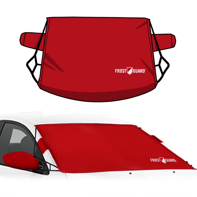 Open Box FrostGuard Deluxe | Full-Coverage Car Windshield Cover, 41 x 59 Inches - Crimson