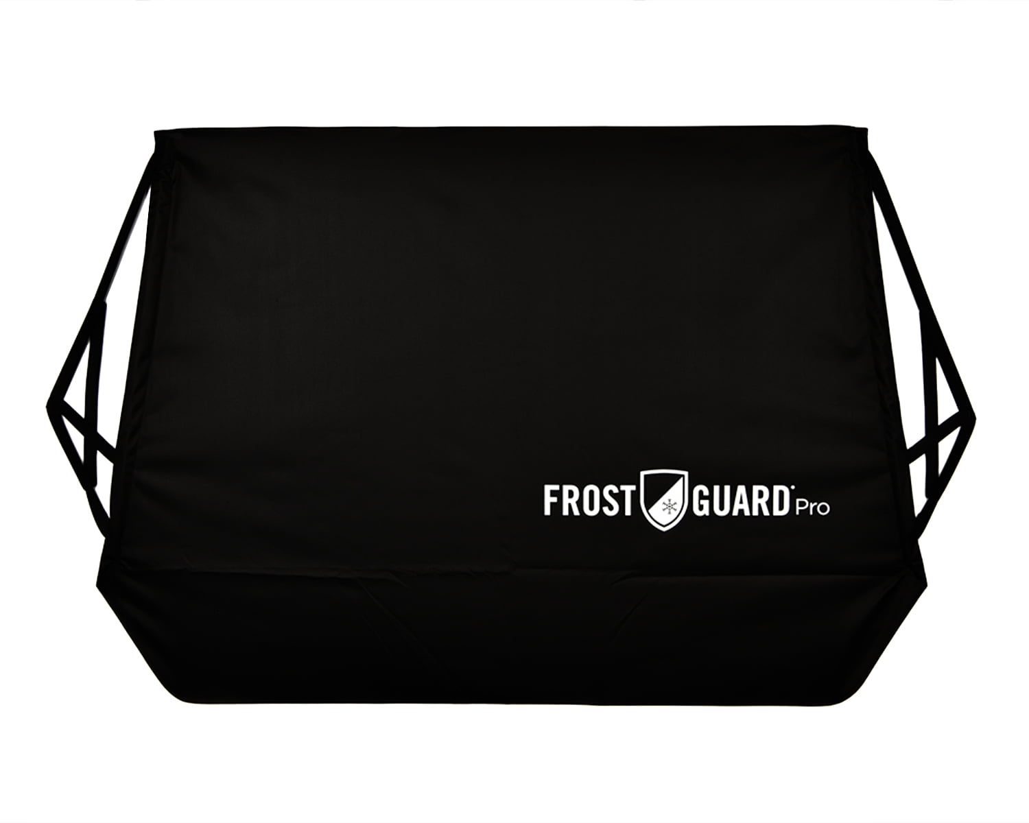 FrostGuard Pro Automotive Winter Windshield Cover - Standard Size in Black  for Cars and Smaller SUVs - Shades 