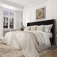 thumbnail image 1 of Frostbloom King Size Velvet Platform Bed Frame with Vertical Channel Tufted Wingback Headboard, Black, 1 of 8
