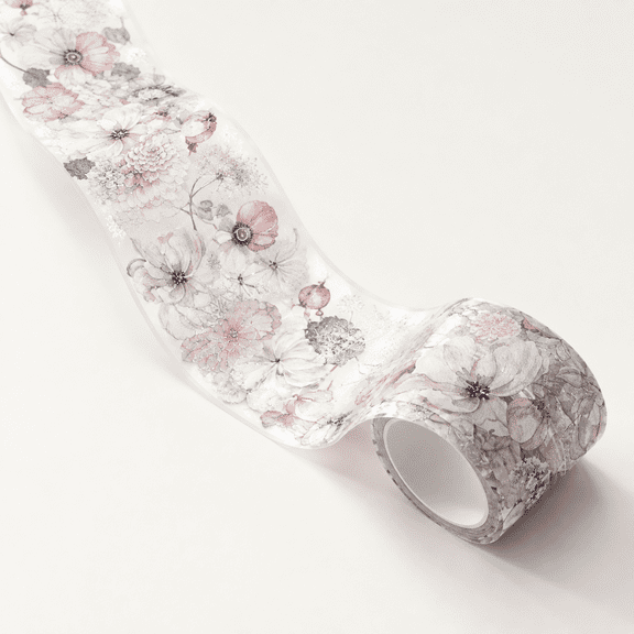 Frostbloom Wide PET Tape Single Roll Transparent Adhesive for DIY Crafts and Planners