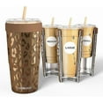 thumbnail image 1 of Frostbuddy | To Go Buddy - 30 oz Stainless Steel Vacuum Insulated Tumbler Cup - thermal cups for hot and cold drinks - stainless steel Tumbler Dunkin Cup (Copper Leopard), 1 of 4