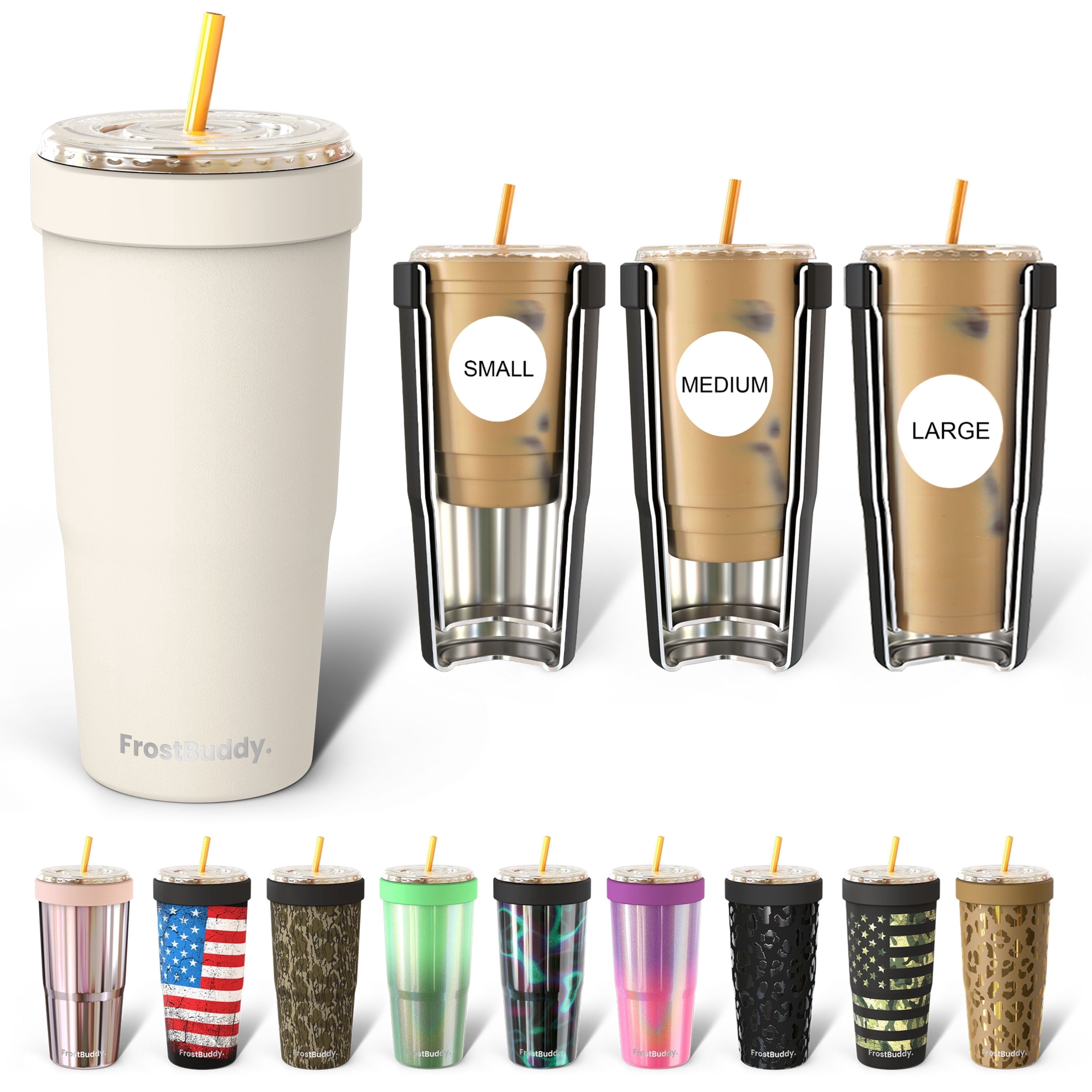 FrostBuddyTogo Buddy Stainless Steel Vacuum Insulated Tumbler, 30 oz  Reusable Travel Mug for Hot and Cold Drinks (Cream)