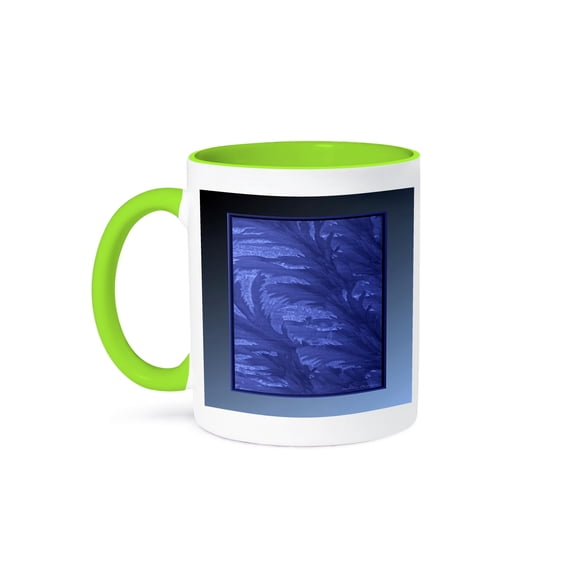3dRose, Frosted, 11oz Two-Tone Green Mug