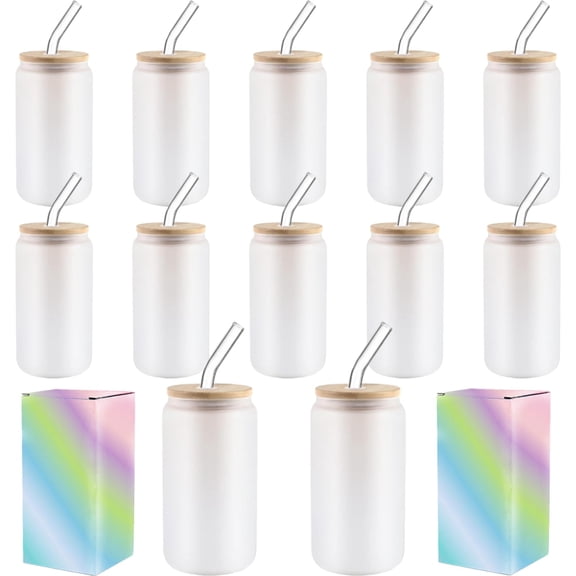 Frosted 16OZ 12Pack Sublimation Tumbler Blanks Drinkware Set