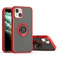 thumbnail image 1 of Frosted 2 Tone Pc Camera Lens Protector Ring Case For Iphone 13 6.1 - Red Case With Black Buttons, 1 of 6