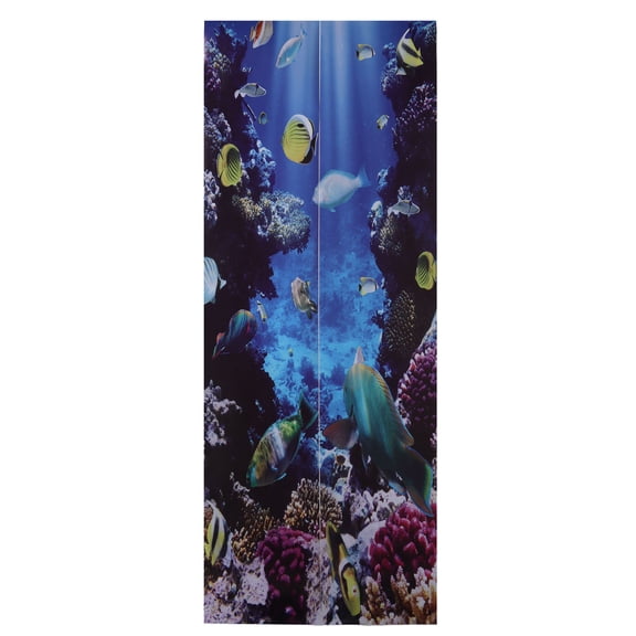 Frosted 3D Door Poster, Self,Adhesive Underwater Design, Waterproof Wipeable, Fits Most Doors