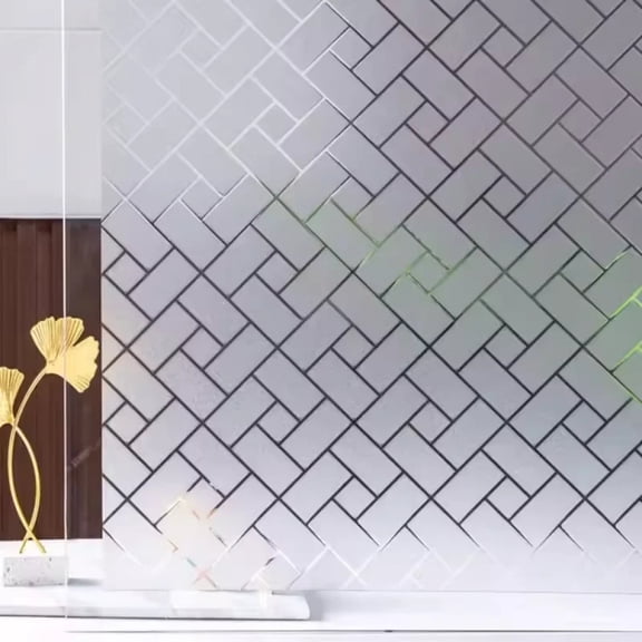 Frosted Anti Peeping Window Privacy Film Rainbow Window Clings 3D Decorative Window Stained Glass Windows Decals Static Cling