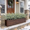 Frosted Artificial Evergreen Greenery Stems, Winter Faux Shrubs for ...