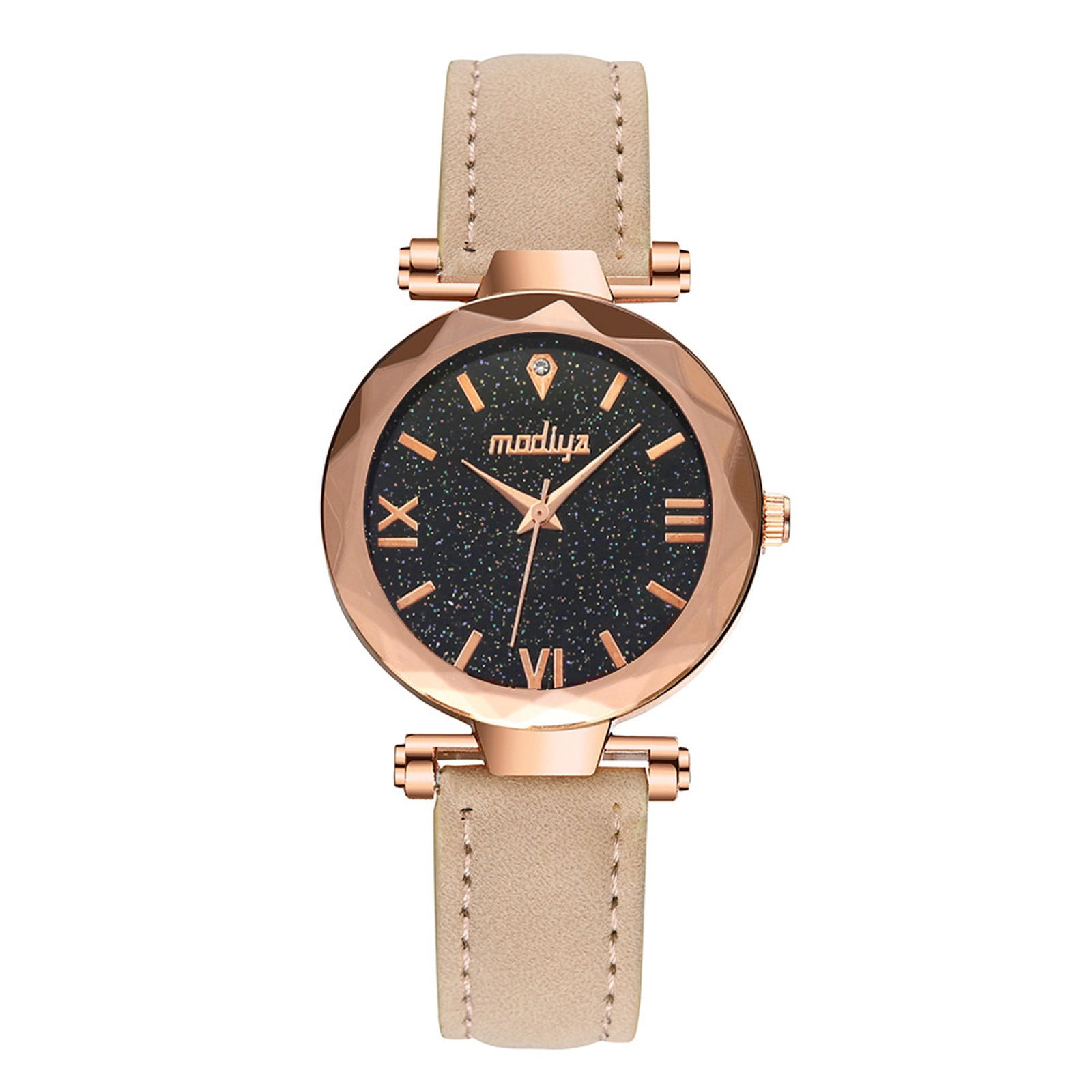 Frosted Belt Point Watch Scale Dotted Unisex Watch With Roman Little