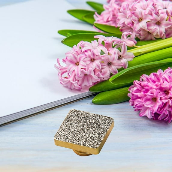 Frosted Blank Brass Vintage Universal Sturdy Scrapbooking Tool Seal Stamp for DIY Crafts Wedding Invitations square 25x25mm