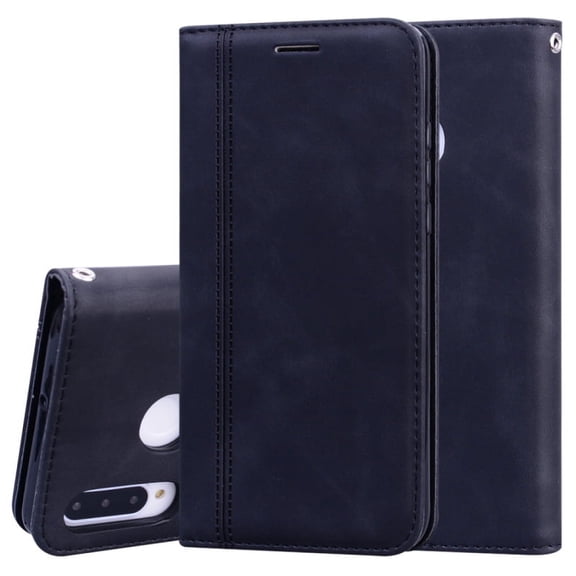 Frosted Business Magnetic Horizontal Flip PU Leather Case with Holder & Card Slot & Lanyard