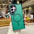 thumbnail image 1 of Frosted Case for Samsung Galaxy S22 Ultra, Skin-Feel Strong Magnetic Phone Cover Compatible with MagSafe, Milirary Grade Drop Protection Shockproof Translucent Lightweight Slim Case, Darkgreen, 1 of 9