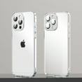 thumbnail image 1 of Frosted Case for iPhone 13 Pro Max, Rugged PC Soft TPU Translucent Slim Profile Cover with Eagle Eyes Glass Lens Protector Film Non-Yellowing Anti-Falling Case for iPhone 13 Pro Max,Clear, 1 of 9