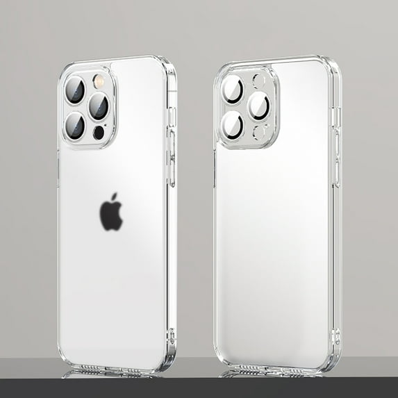 Frosted Case for iPhone 13 Pro Max, Rugged PC Soft TPU Translucent Slim Profile Cover with Eagle Eyes Glass Lens Protector Film Non-Yellowing Anti-Falling Case for iPhone 13 Pro Max,Clear