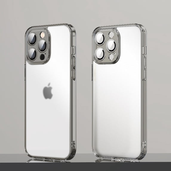 Frosted Case for iPhone 14 Pro, Rugged PC Soft TPU Translucent Slim Profile Cover with Eagle Eyes Glass Lens Protector Film Non-Yellowing Anti-Falling Case for iPhone 14 Pro,Black