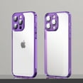 thumbnail image 1 of Frosted Case for iPhone 14 Pro, Rugged PC Soft TPU Translucent Slim Profile Cover with Eagle Eyes Glass Lens Protector Film Non-Yellowing Anti-Falling Case for iPhone 14 Pro,Purple, 1 of 9