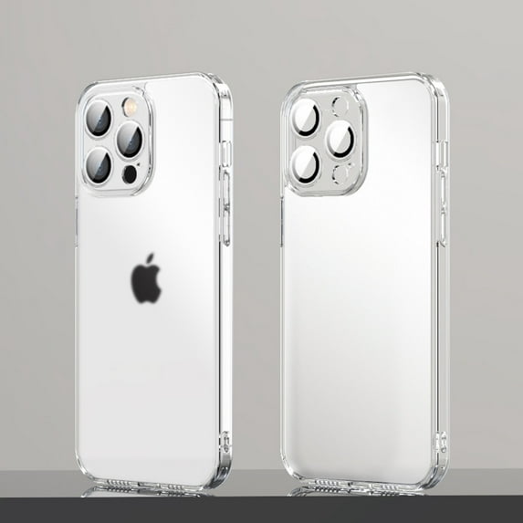 Frosted Case for iPhone 14 Pro, Rugged PC Soft TPU Translucent Slim Profile Cover with Eagle Eyes Glass Lens Protector Film Non-Yellowing Anti-Falling Case for iPhone 14 Pro,Clear