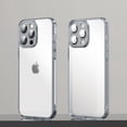 thumbnail image 1 of Frosted Case for iPhone 14 Pro, Rugged PC Soft TPU Translucent Slim Profile Cover with Eagle Eyes Glass Lens Protector Film Non-Yellowing Anti-Falling Case for iPhone 14 Pro,Blue, 1 of 9