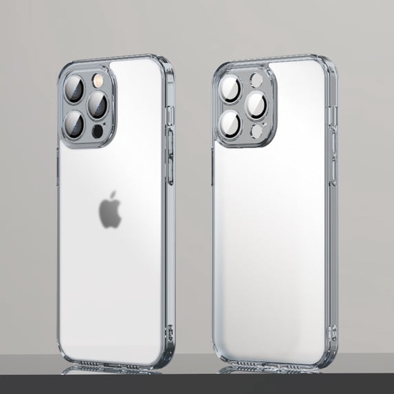 Frosted Case for iPhone 14 Pro, Rugged PC Soft TPU Translucent Slim Profile Cover with Eagle Eyes Glass Lens Protector Film Non-Yellowing Anti-Falling Case for iPhone 14 Pro,Blue