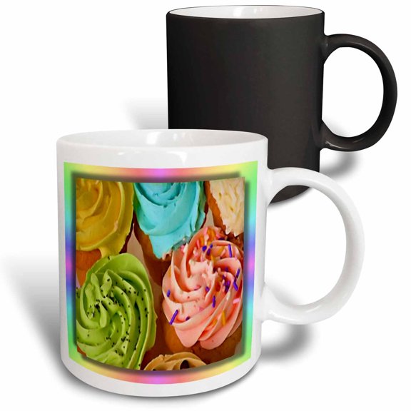 3drose, Frosted Cupcakes, 11oz Magic Transforming Mug