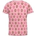 thumbnail image 1 of Frosted Donut Sprinkles Food Repeat Pattern Mens T Shirt Pink SM, 1 of 1