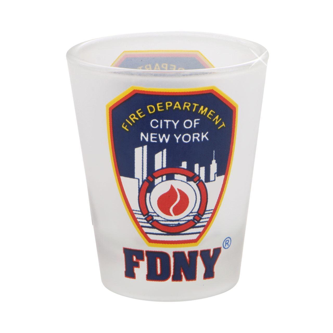 Frosted FDNY Shot Glass [1.5 Oz] [2 Inch] New York Fire Department Shot ...