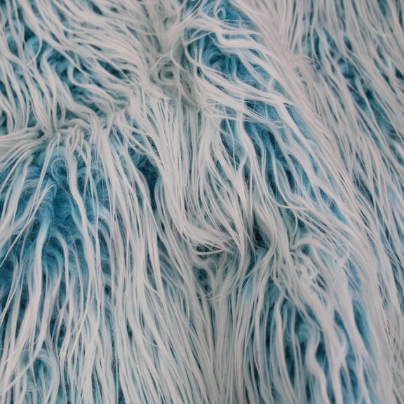Frosted Faux Fur-Fabric by Half Yard-Fluffy, Shaggy Mohair-for Sewing, Costumes, Plush Toys, Dolls, Decoration, Apparel, Clothing, Rugs, Gnome Beard Miniature, Turquoise