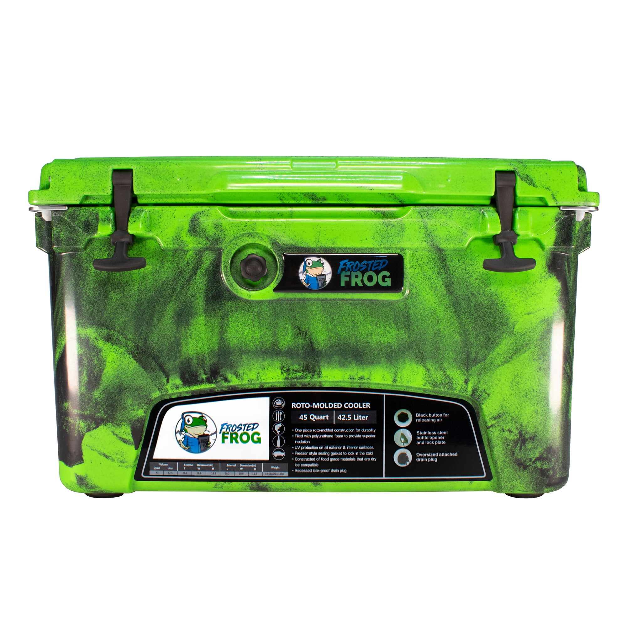 Frosted Frog 45 Qt Roto-Mold Commercial Grade Insulated Cooler, Green Camo  
