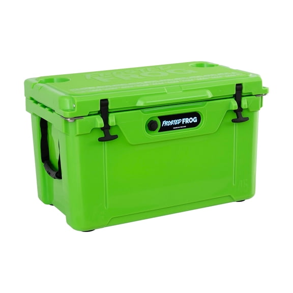 USA Made Frosted Frog Original Green 45 Quart Ice Chest Heavy Duty High Performance Roto-Molded Cooler