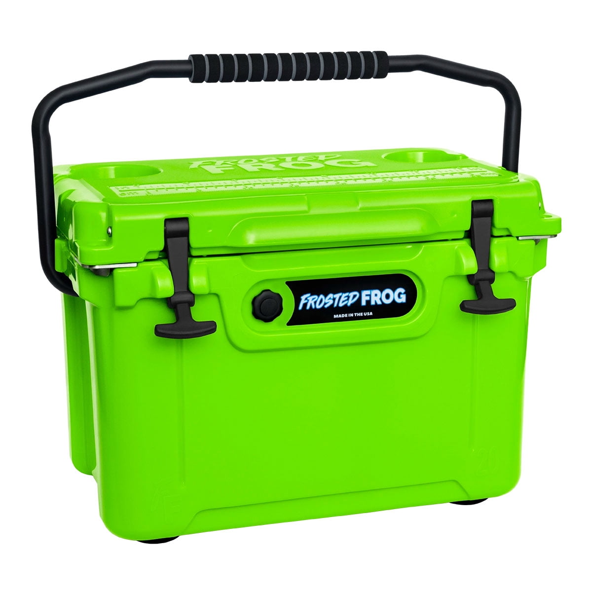 USA Made Frosted Frog Original Green 20 Quart Ice Chest Heavy Duty High Performance Roto-Molded Cooler