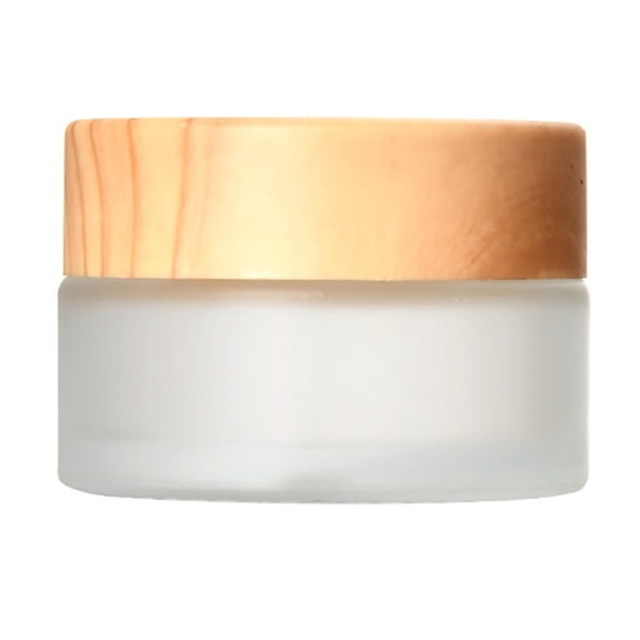 Frosted Glass Cream Jar Bottle with Grain Lid Refillable Lotion Jars Empty Cosmetic Containers for Makeup
