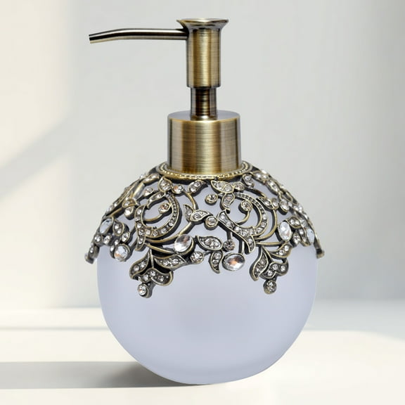 Decozen Gifts for Mom - Premium Frosted Glass Lotion Dispenser for Mother's Day Gifts, Bathroom Decor, Soap Dispenser, Glass Pump Bottle, Liquid Hand Soap Bottle - Mothers Day Decor