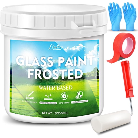 Frosted Glass Paint - 18oz Windows Privacy Paint, UV Resistant and Waterproof Frosted Glass Spray for Bathroom Kitchen Door and Office Window Frosting Surfaces, Peep-Proof Mirror Film