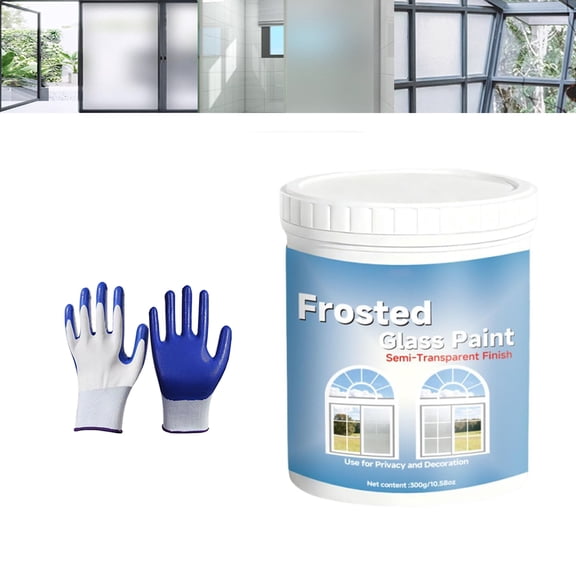 Frosted Glass Paint for Privacy, Window Privacy Film for Bathroom Kitchen Door, Waterproof Privacy Glass Paint for Windows (1PCS)