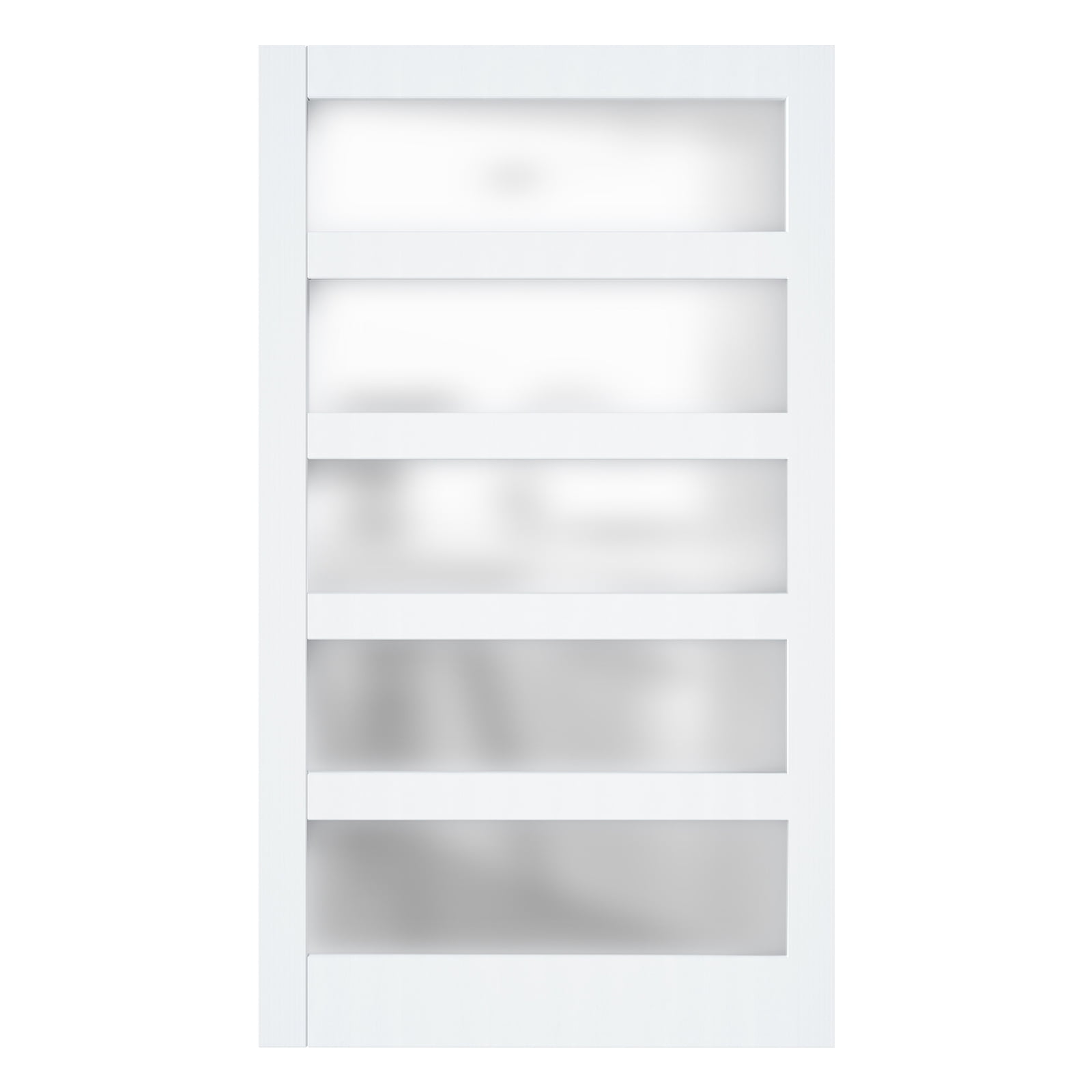 White Frosted Glass 48''x84'' Sliding Barn Door