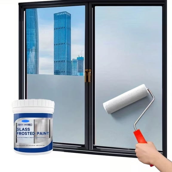 Frosted Glass Spray Paint,Window Privacy Paint,Frosted Glass Spray,Protection Waterproof & Uv Coating For Windows And Doors Resistant,For Glass Surface In Bathroom, Kitchen, Room, Sliding Door,100G