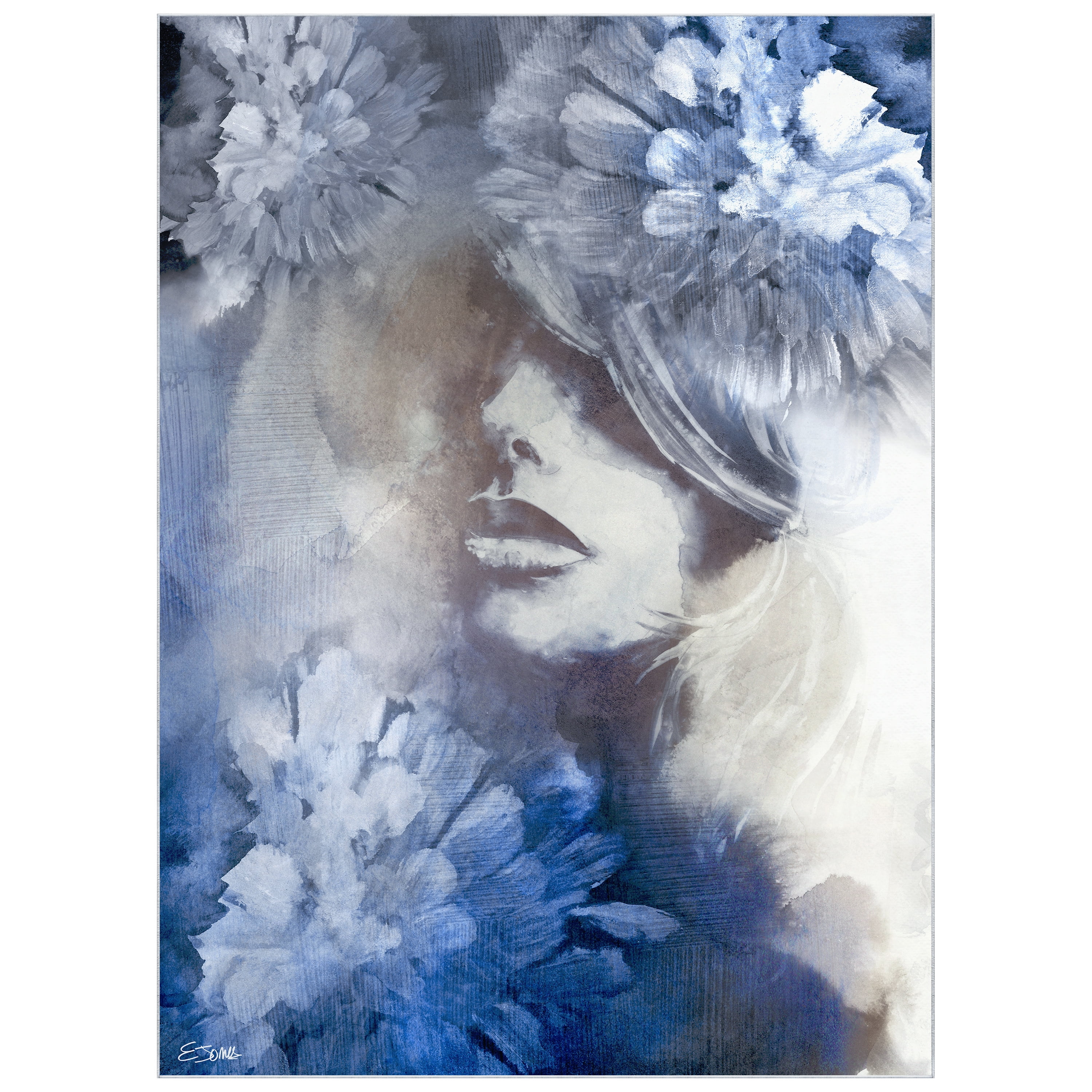 Frosted Glass Washable Abstract Art Area Rug size 8'x10', Power-loomed, Heavenly Softness with Non-Slipping Backing