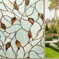 thumbnail image 1 of Frosted Glass Window Film Privacy Films Static Clings Uv Protection Sun Blocking Window decal Kit for Home Bathroom Office Stained Leaves (18), 1 of 4