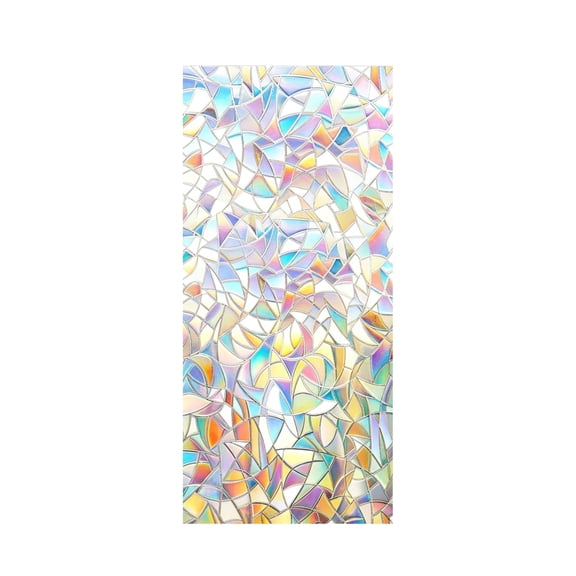 Frosted Glass Window Film, Sun Blocking Privacy Cling with Removable Easy Install Design, Reusable Decorative Cover for Home and Office Windows