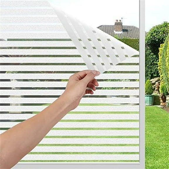 Frosted Glass Window Film,Window Privacy Film 1 Roll,No-Glue Self-Adhesive Decorative Film,Heat Blocking Window Vinyl Film,Static Cling Window Frosting Film