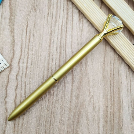 Frosted Gold Diamond Ballpoint Pens Metal Ballpoint 5Ml Ink Fashion Design for Office Travel Durable Metal Construction Elegant Writing Instruments,Ccwuwei